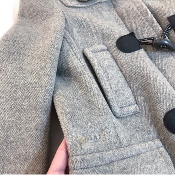 Burberry Woodville Gray Wool Toggle Peacoat - Picture 13 of 14